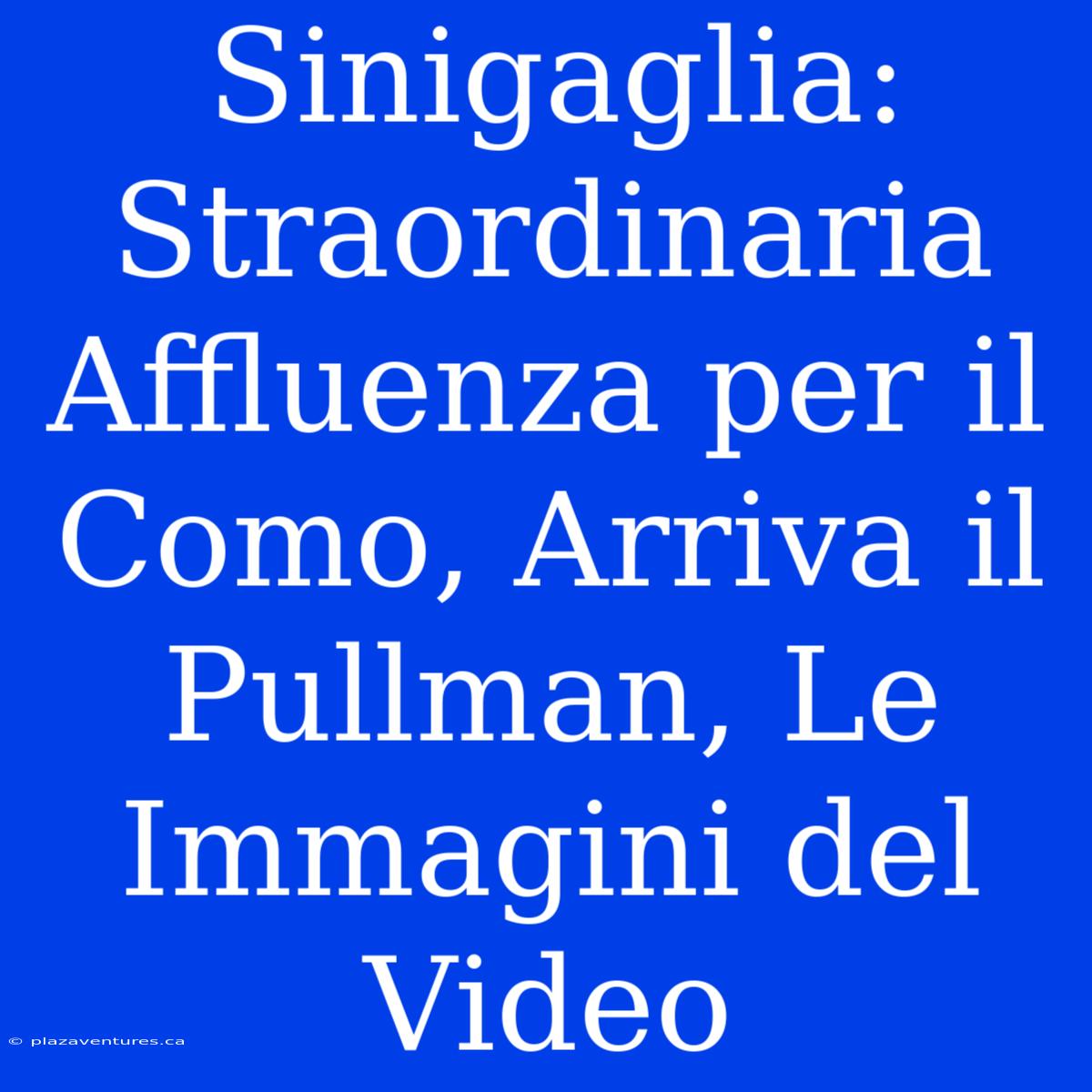 Sinigaglia: Straordinaria Affluenza Per Il Como, Arriva Il Pullman, Le Immagini Del Video