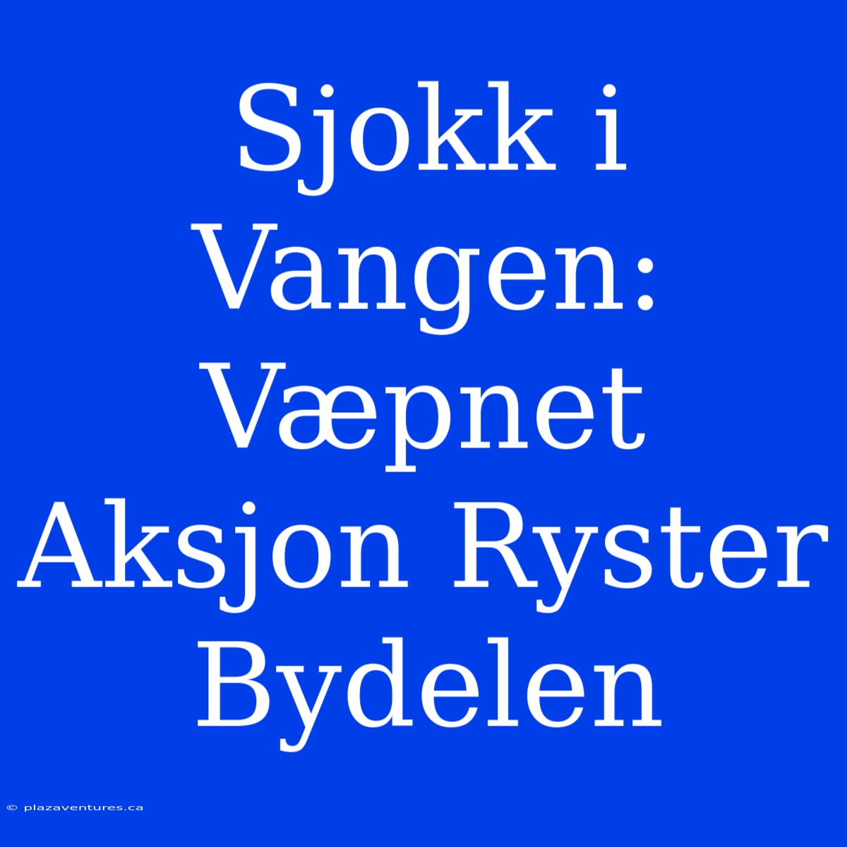 Sjokk I Vangen: Væpnet Aksjon Ryster Bydelen