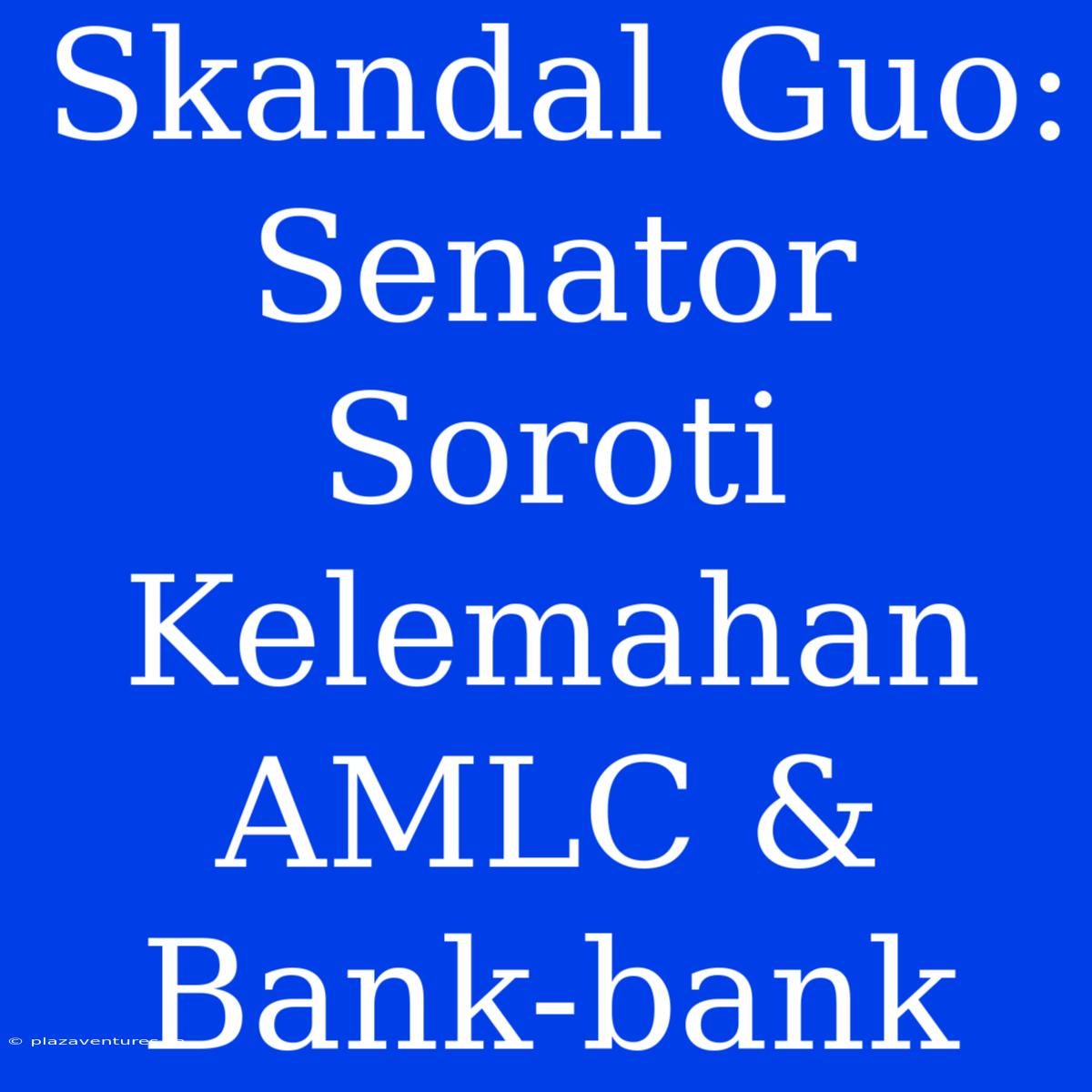 Skandal Guo: Senator Soroti Kelemahan AMLC & Bank-bank