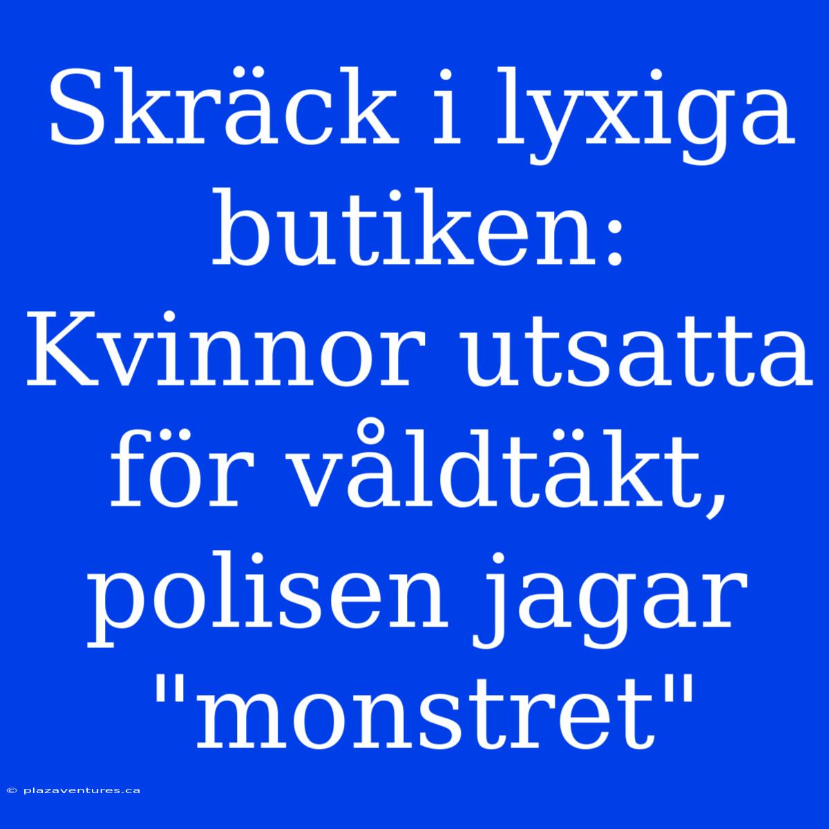 Skräck I Lyxiga Butiken: Kvinnor Utsatta För Våldtäkt, Polisen Jagar 