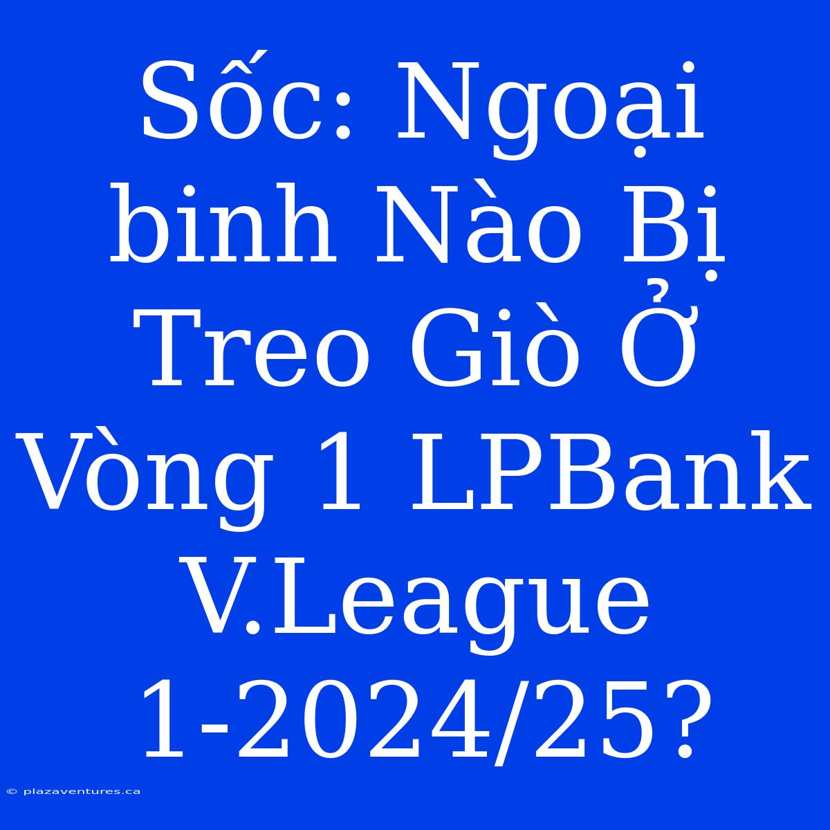 Sốc: Ngoại Binh Nào Bị Treo Giò Ở Vòng 1 LPBank V.League 1-2024/25?