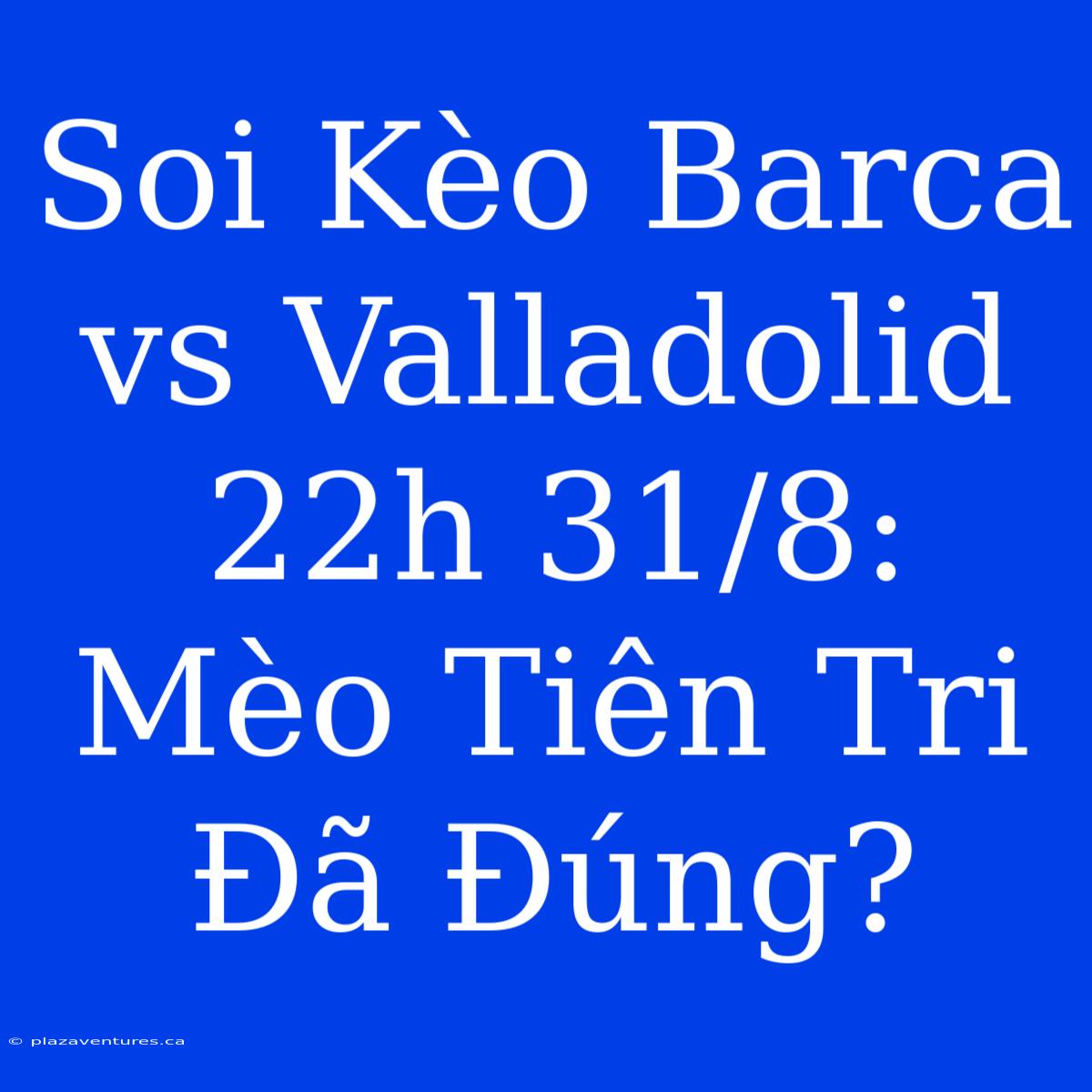 Soi Kèo Barca Vs Valladolid 22h 31/8: Mèo Tiên Tri Đã Đúng?