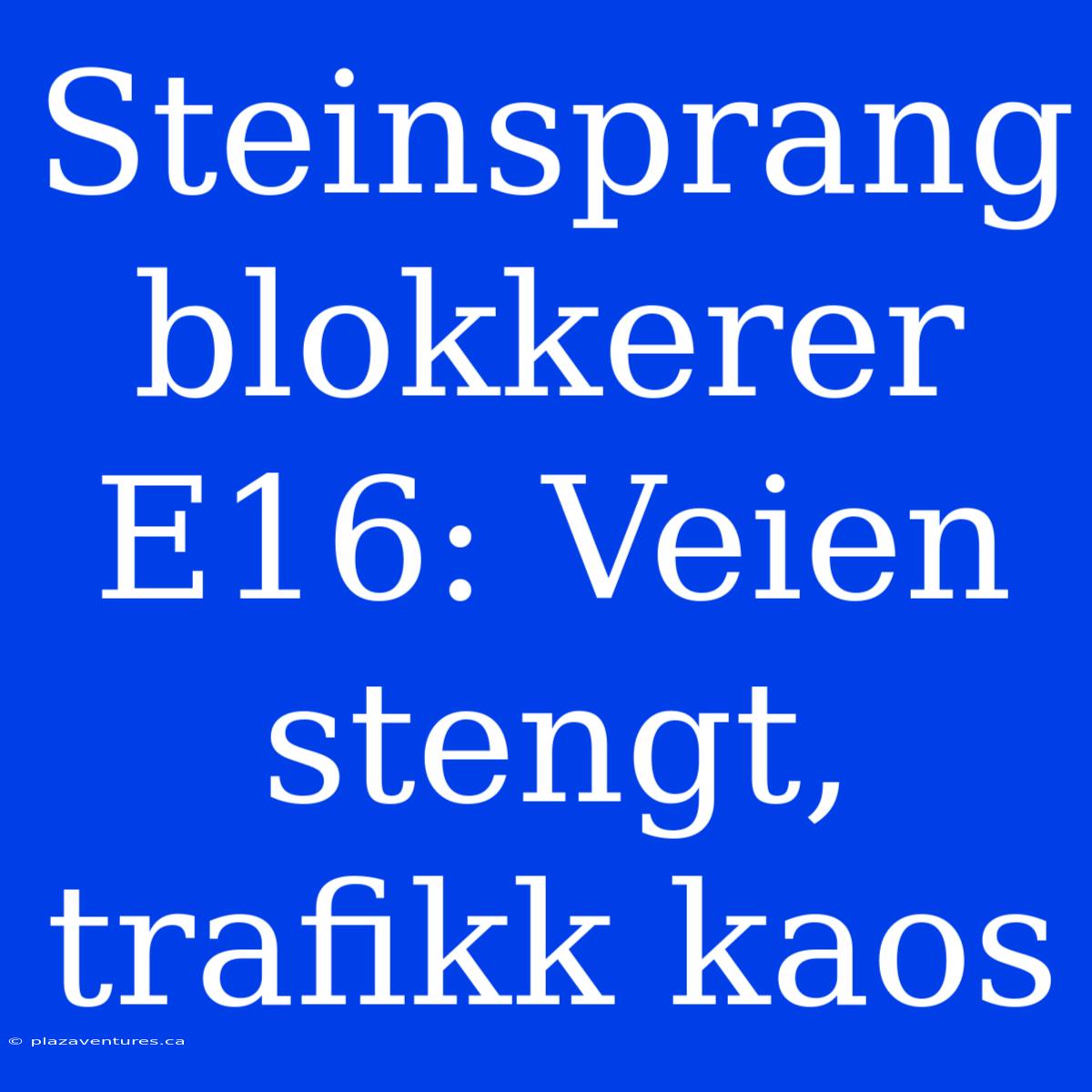 Steinsprang Blokkerer E16: Veien Stengt, Trafikk Kaos