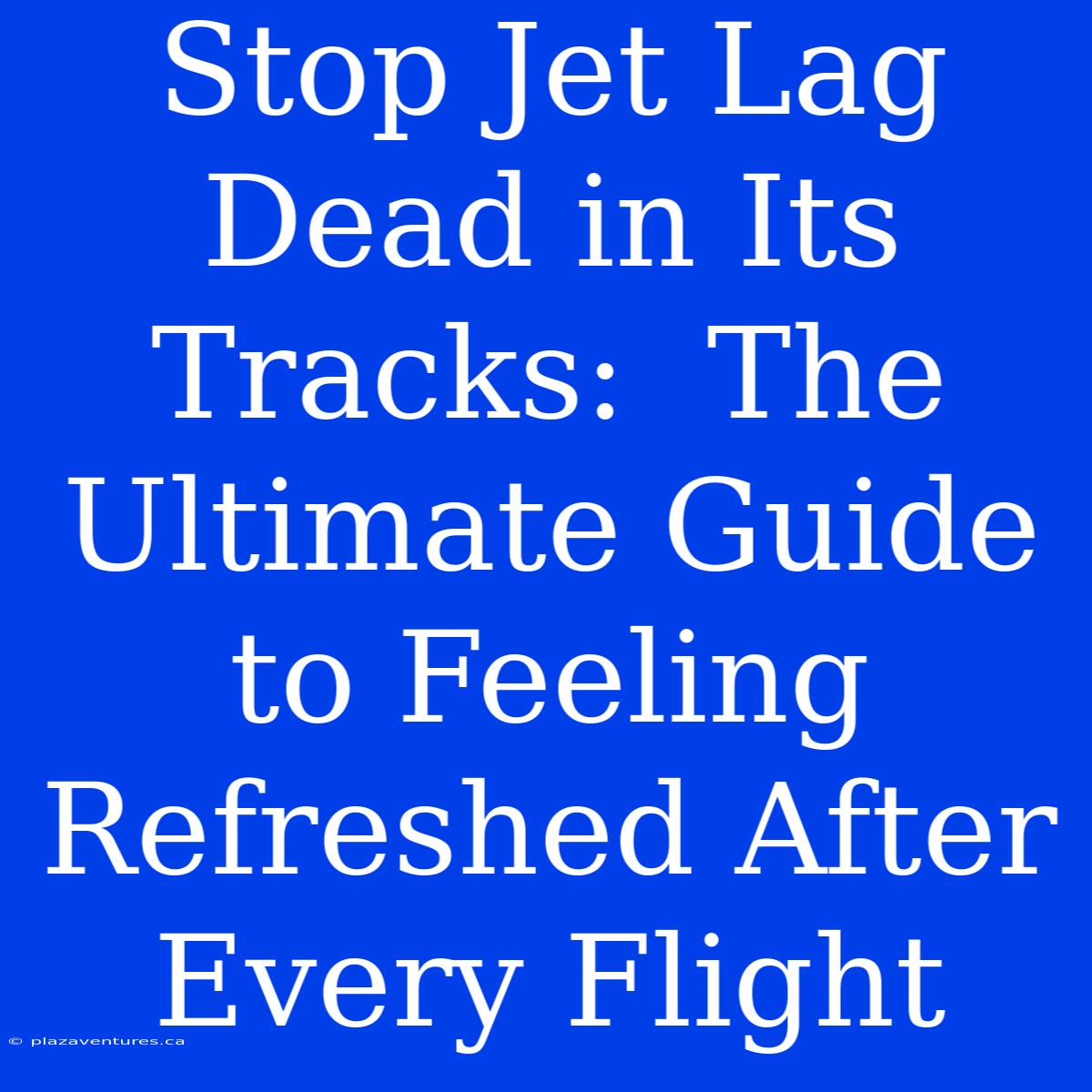 Stop Jet Lag Dead In Its Tracks:  The Ultimate Guide To Feeling Refreshed After Every Flight