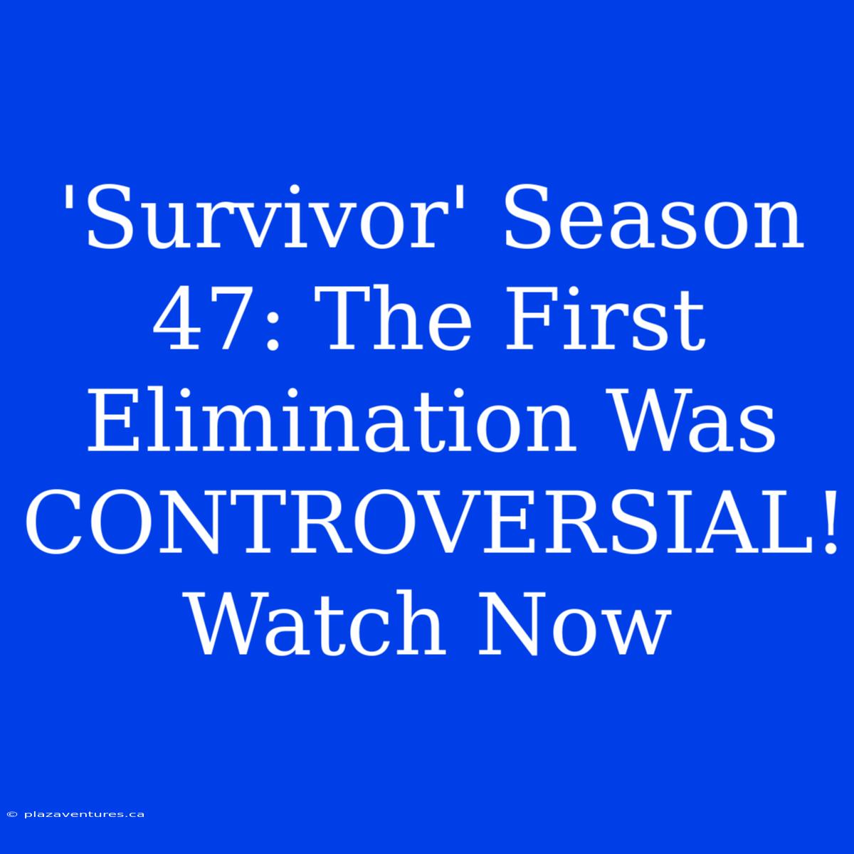 'Survivor' Season 47: The First Elimination Was CONTROVERSIAL! Watch Now