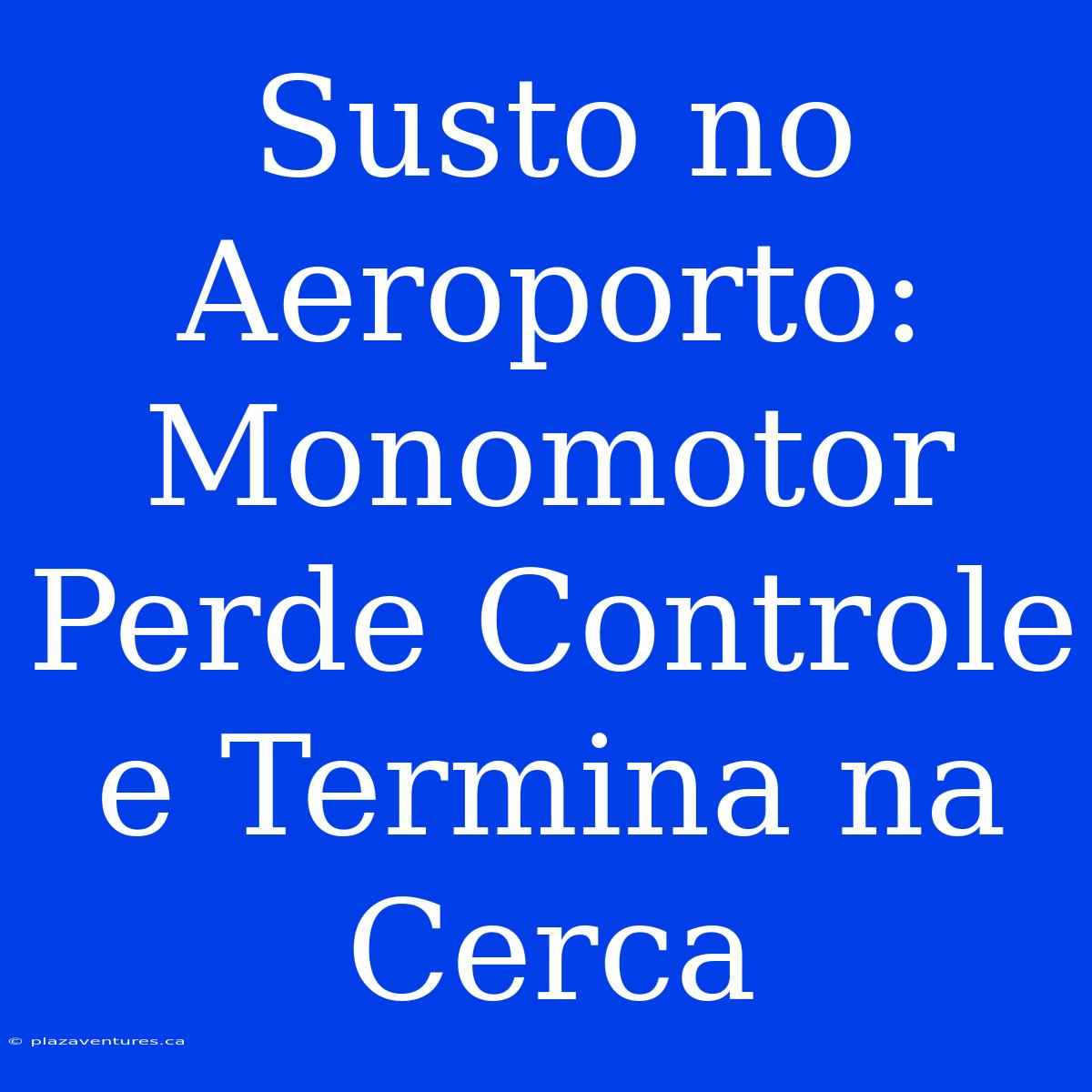 Susto No Aeroporto: Monomotor Perde Controle E Termina Na Cerca