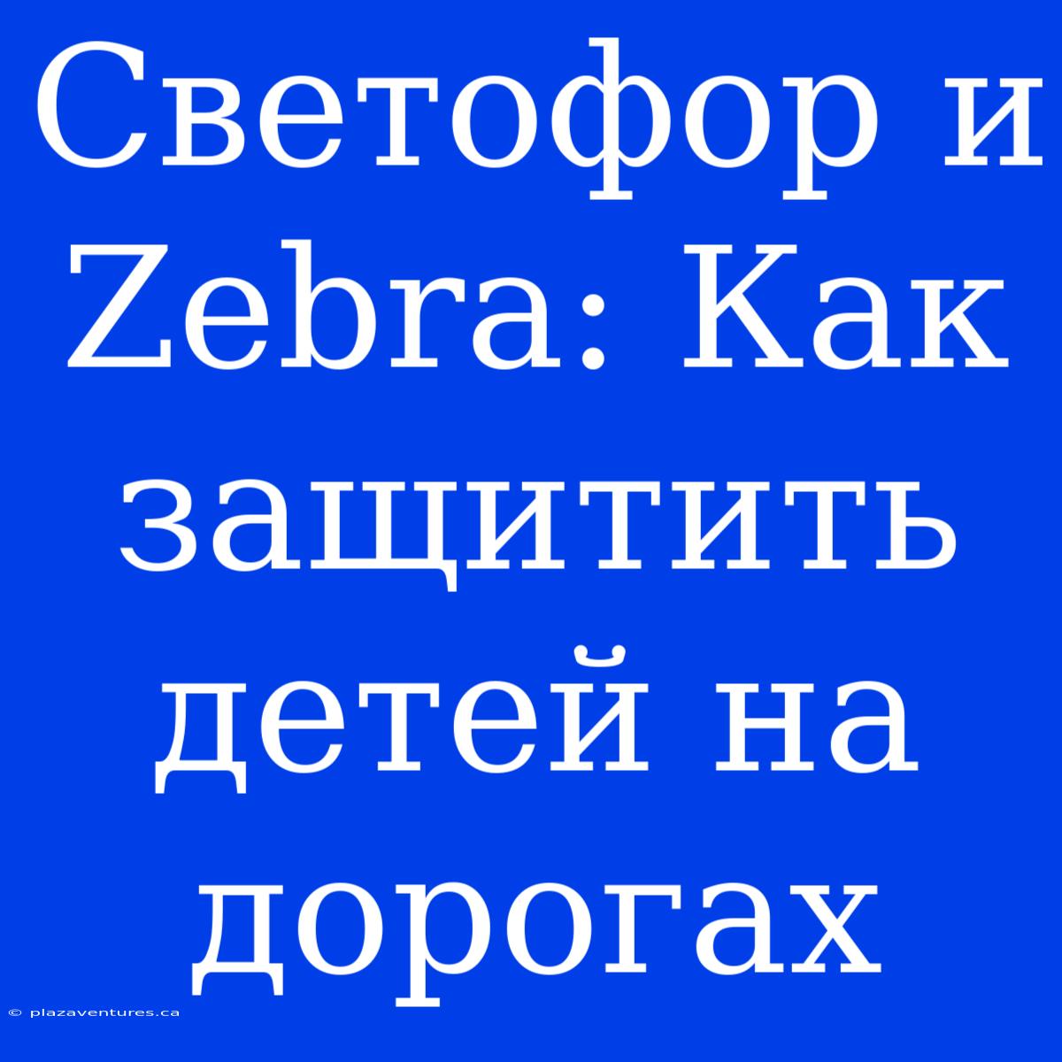 Светофор И Zebra: Как Защитить Детей На Дорогах