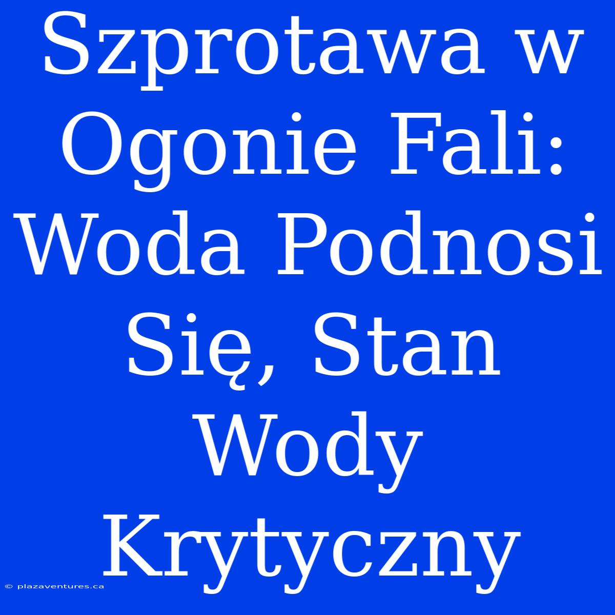 Szprotawa W Ogonie Fali: Woda Podnosi Się, Stan Wody Krytyczny