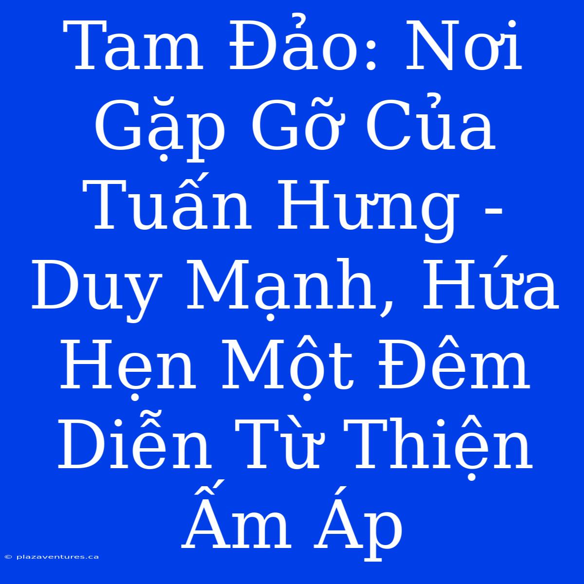 Tam Đảo: Nơi Gặp Gỡ Của Tuấn Hưng - Duy Mạnh, Hứa Hẹn Một Đêm Diễn Từ Thiện Ấm Áp