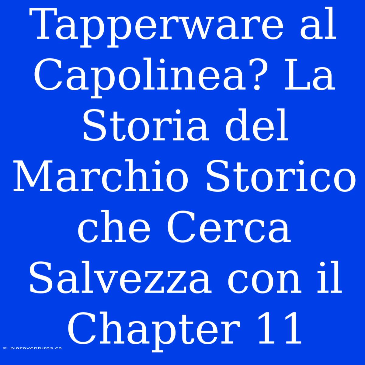 Tapperware Al Capolinea? La Storia Del Marchio Storico Che Cerca Salvezza Con Il Chapter 11