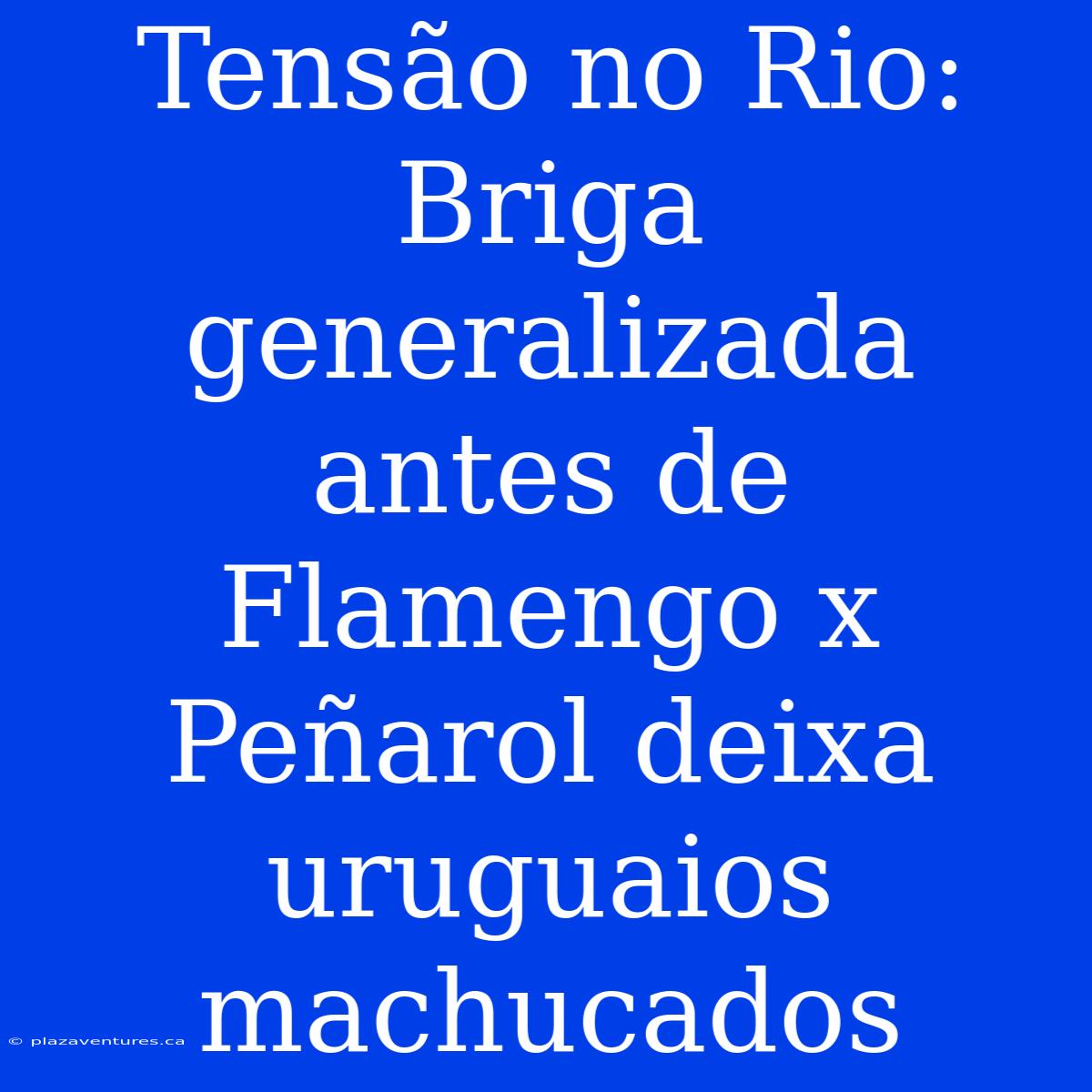 Tensão No Rio: Briga Generalizada Antes De Flamengo X Peñarol Deixa Uruguaios Machucados