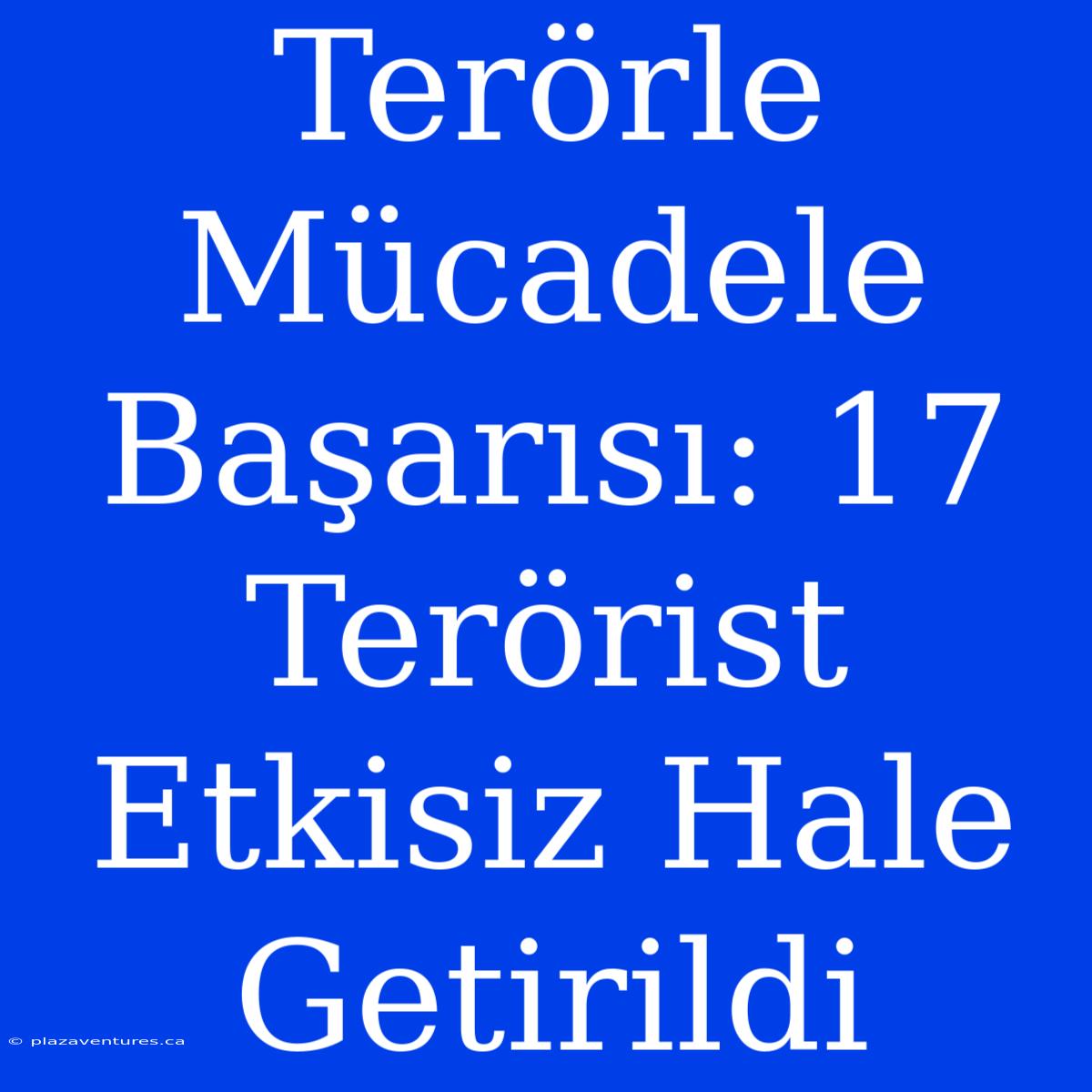 Terörle Mücadele Başarısı: 17 Terörist Etkisiz Hale Getirildi