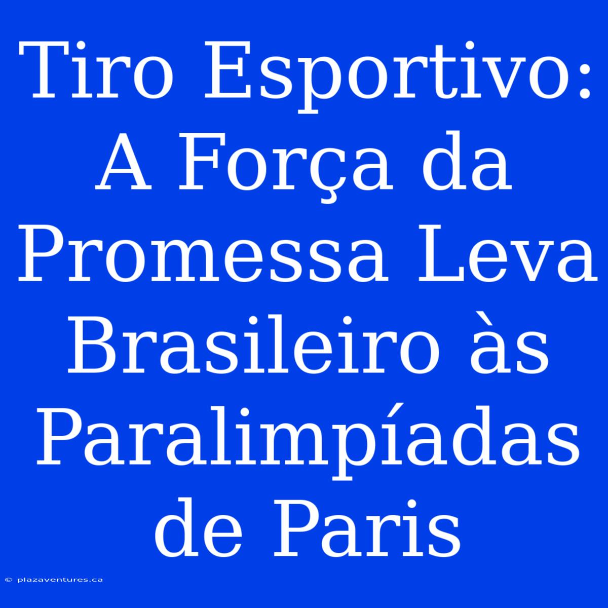 Tiro Esportivo: A Força Da Promessa Leva Brasileiro Às Paralimpíadas De Paris