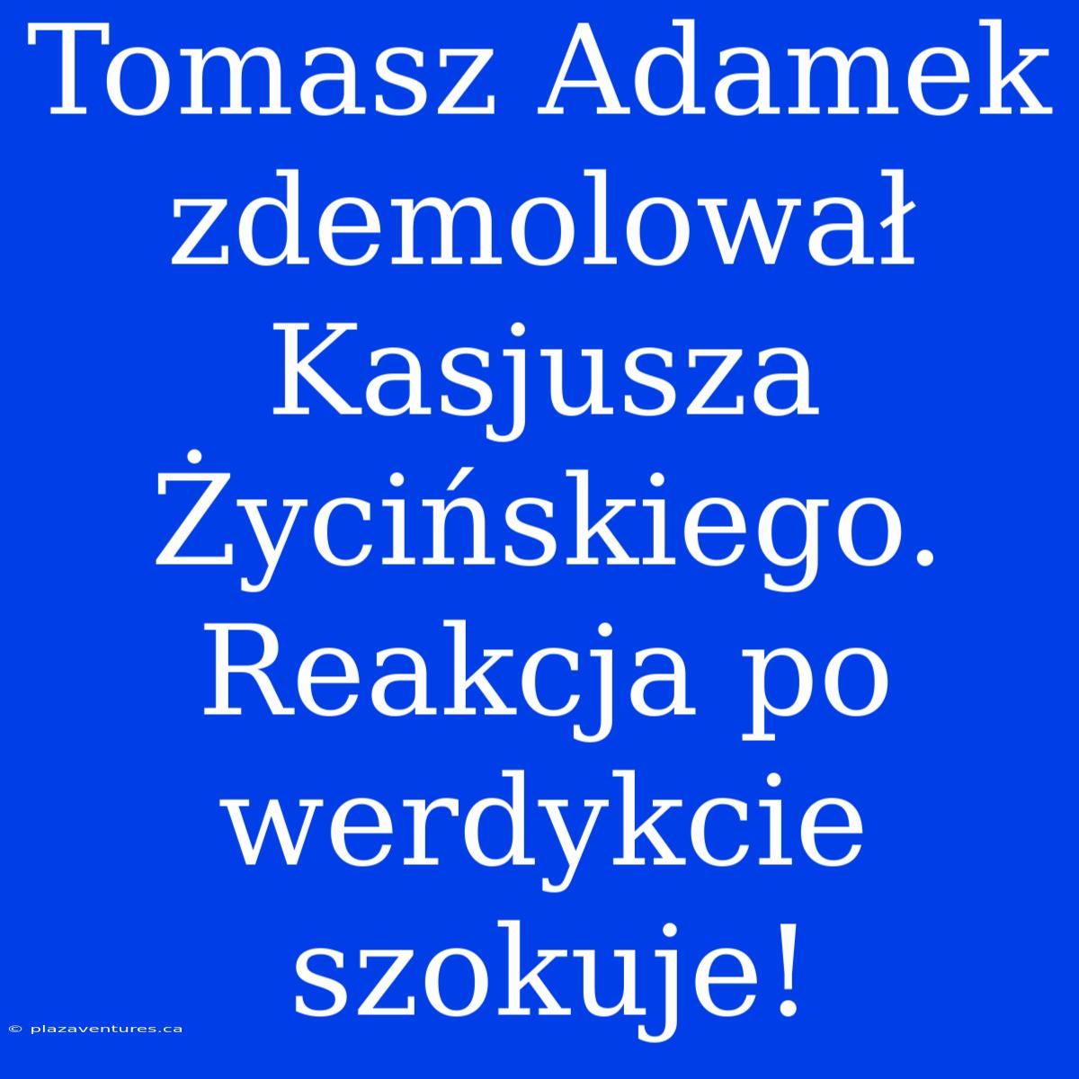 Tomasz Adamek Zdemolował Kasjusza Życińskiego. Reakcja Po Werdykcie Szokuje!