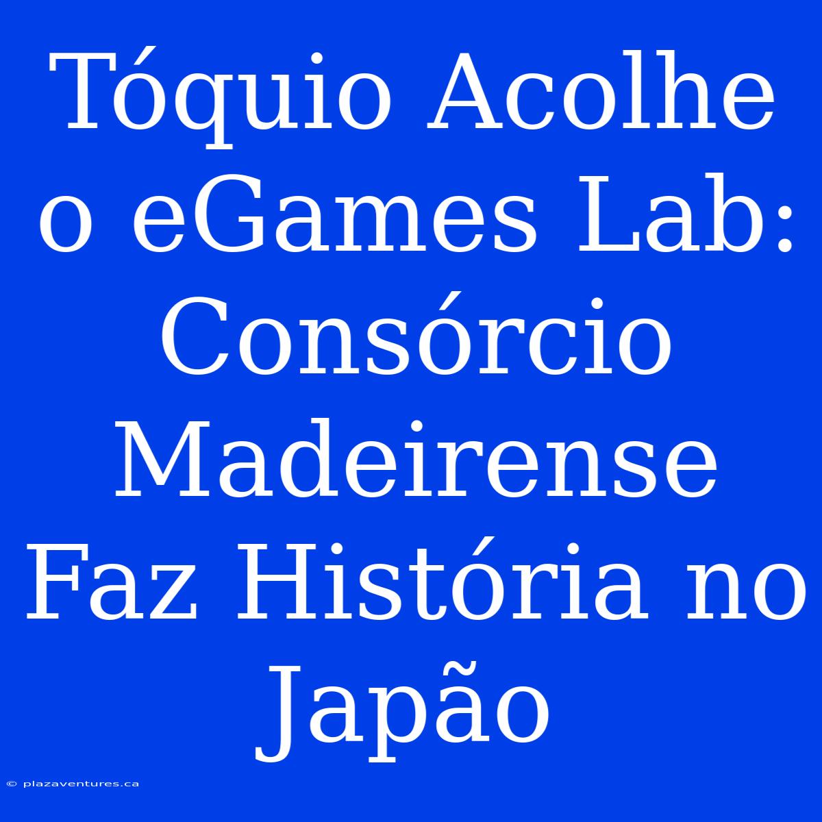 Tóquio Acolhe O EGames Lab: Consórcio Madeirense Faz História No Japão