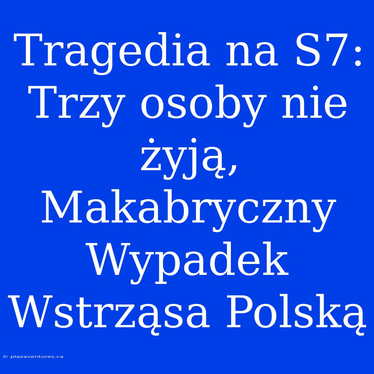 Tragedia Na S7: Trzy Osoby Nie Żyją, Makabryczny Wypadek Wstrząsa Polską