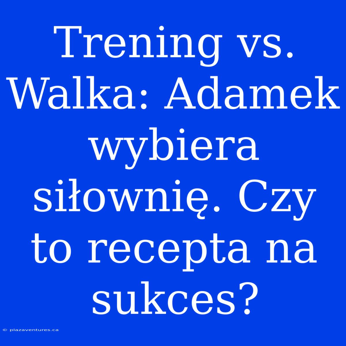 Trening Vs. Walka: Adamek Wybiera Siłownię. Czy To Recepta Na Sukces?