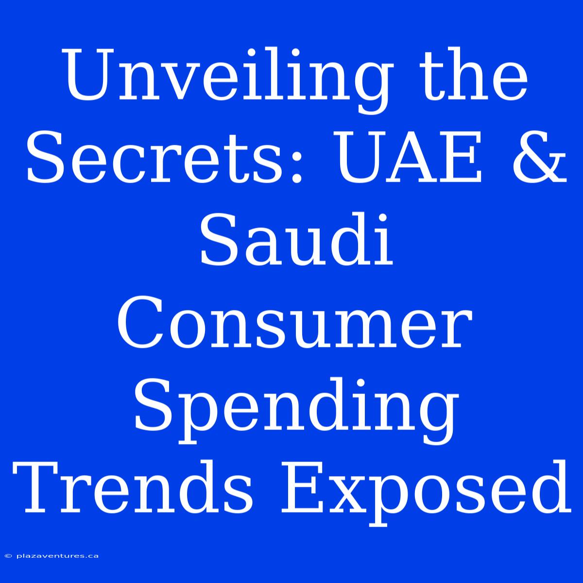 Unveiling The Secrets: UAE & Saudi Consumer Spending Trends Exposed