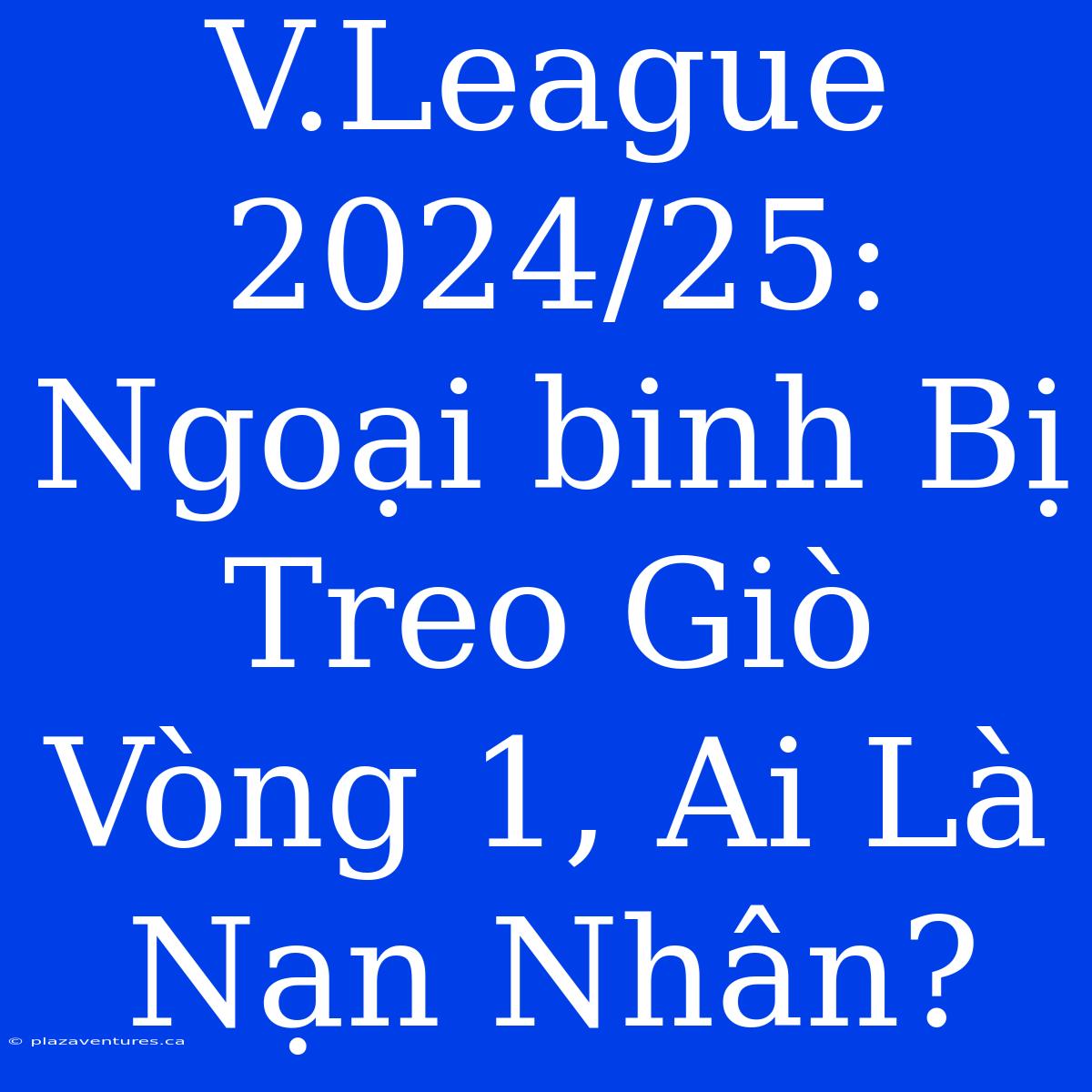 V.League 2024/25: Ngoại Binh Bị Treo Giò Vòng 1, Ai Là Nạn Nhân?