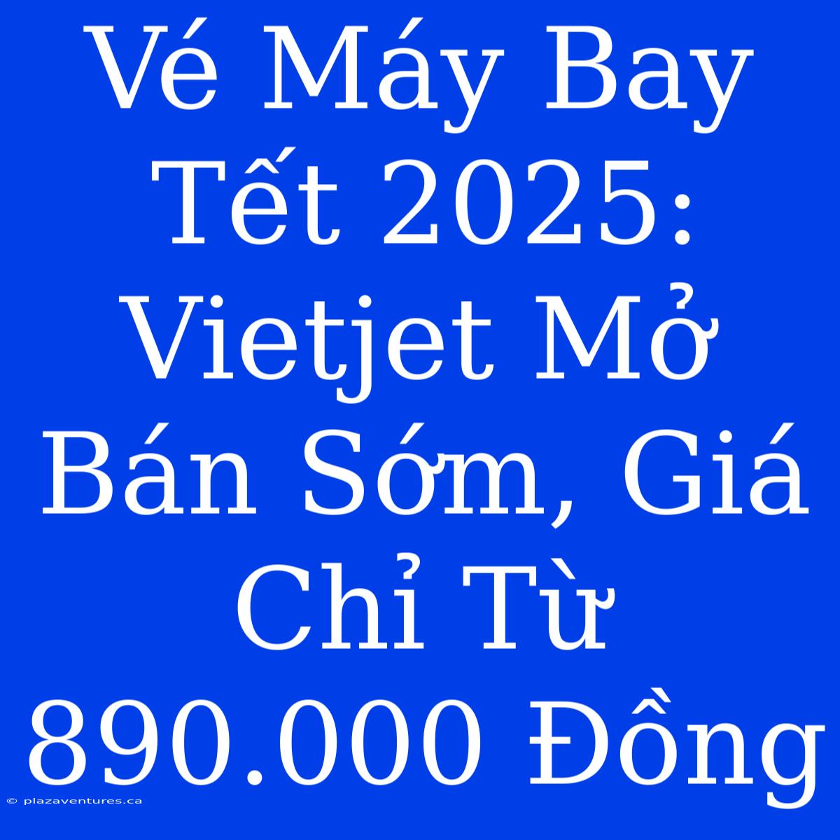 Vé Máy Bay Tết 2025: Vietjet Mở Bán Sớm, Giá Chỉ Từ 890.000 Đồng