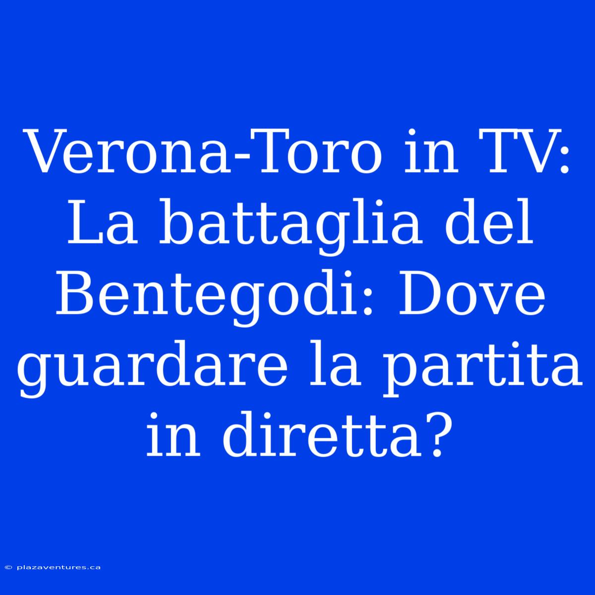 Verona-Toro In TV: La Battaglia Del Bentegodi: Dove Guardare La Partita In Diretta?