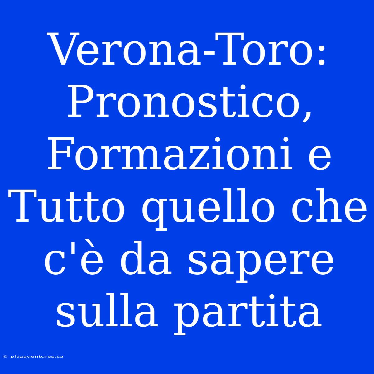 Verona-Toro: Pronostico, Formazioni E Tutto Quello Che C'è Da Sapere Sulla Partita