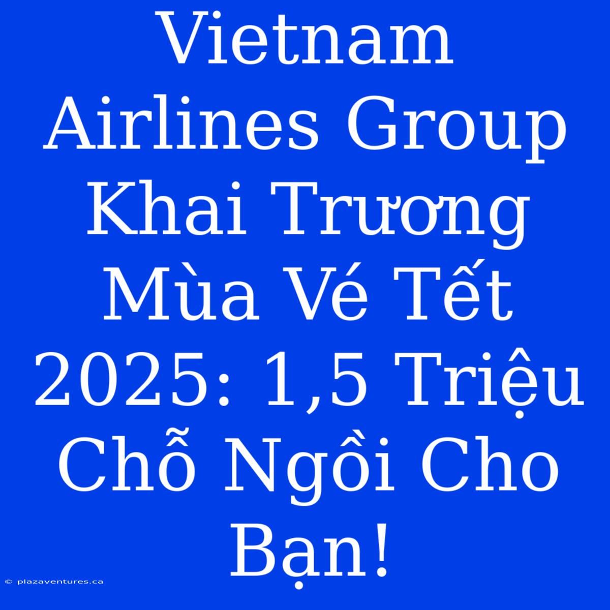 Vietnam Airlines Group Khai Trương Mùa Vé Tết 2025: 1,5 Triệu Chỗ Ngồi Cho Bạn!