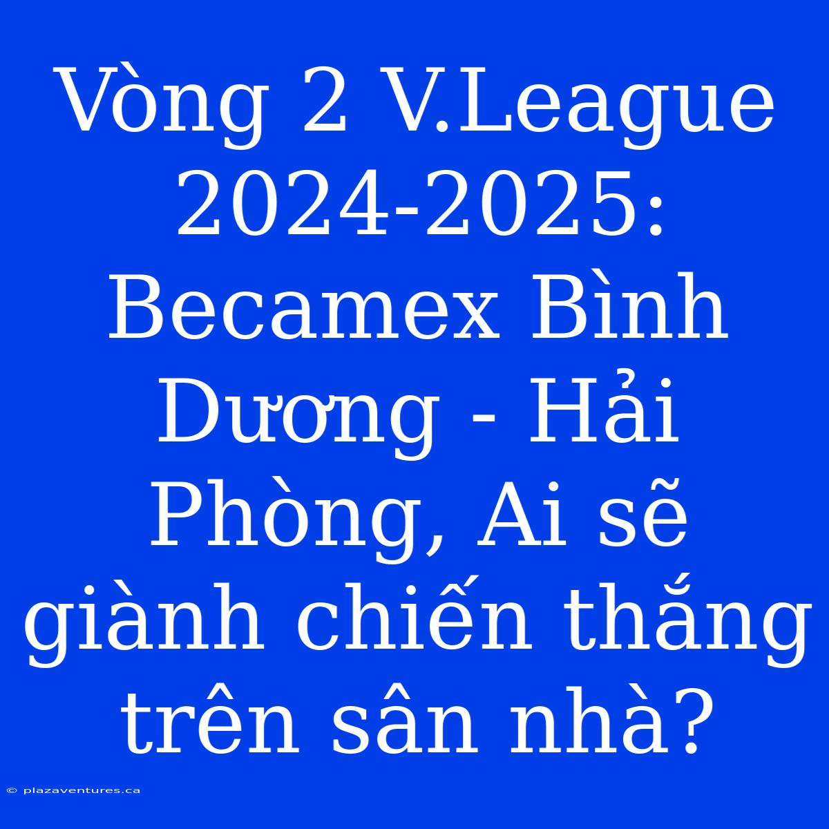 Vòng 2 V.League 2024-2025: Becamex Bình Dương - Hải Phòng, Ai Sẽ Giành Chiến Thắng Trên Sân Nhà?