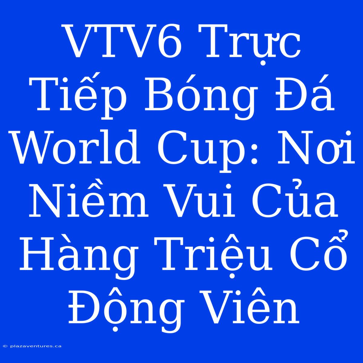 VTV6 Trực Tiếp Bóng Đá World Cup: Nơi Niềm Vui Của Hàng Triệu Cổ Động Viên