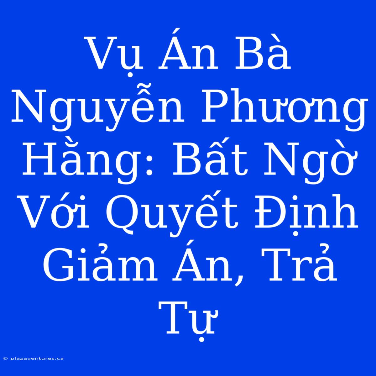 Vụ Án Bà Nguyễn Phương Hằng: Bất Ngờ Với Quyết Định Giảm Án, Trả Tự