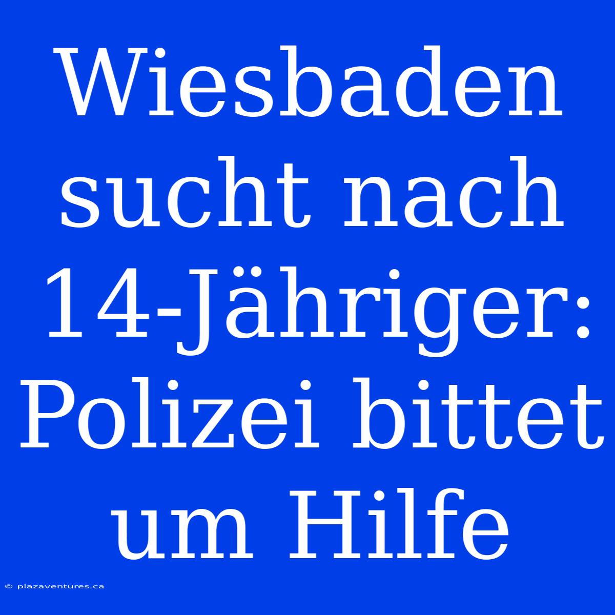 Wiesbaden Sucht Nach 14-Jähriger: Polizei Bittet Um Hilfe