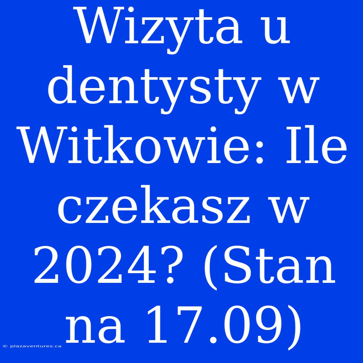 Wizyta U Dentysty W Witkowie: Ile Czekasz W 2024? (Stan Na 17.09)