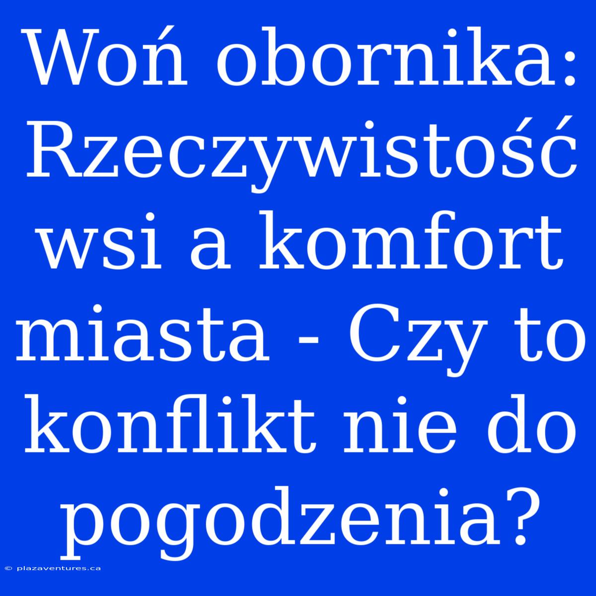 Woń Obornika: Rzeczywistość Wsi A Komfort Miasta - Czy To Konflikt Nie Do Pogodzenia?