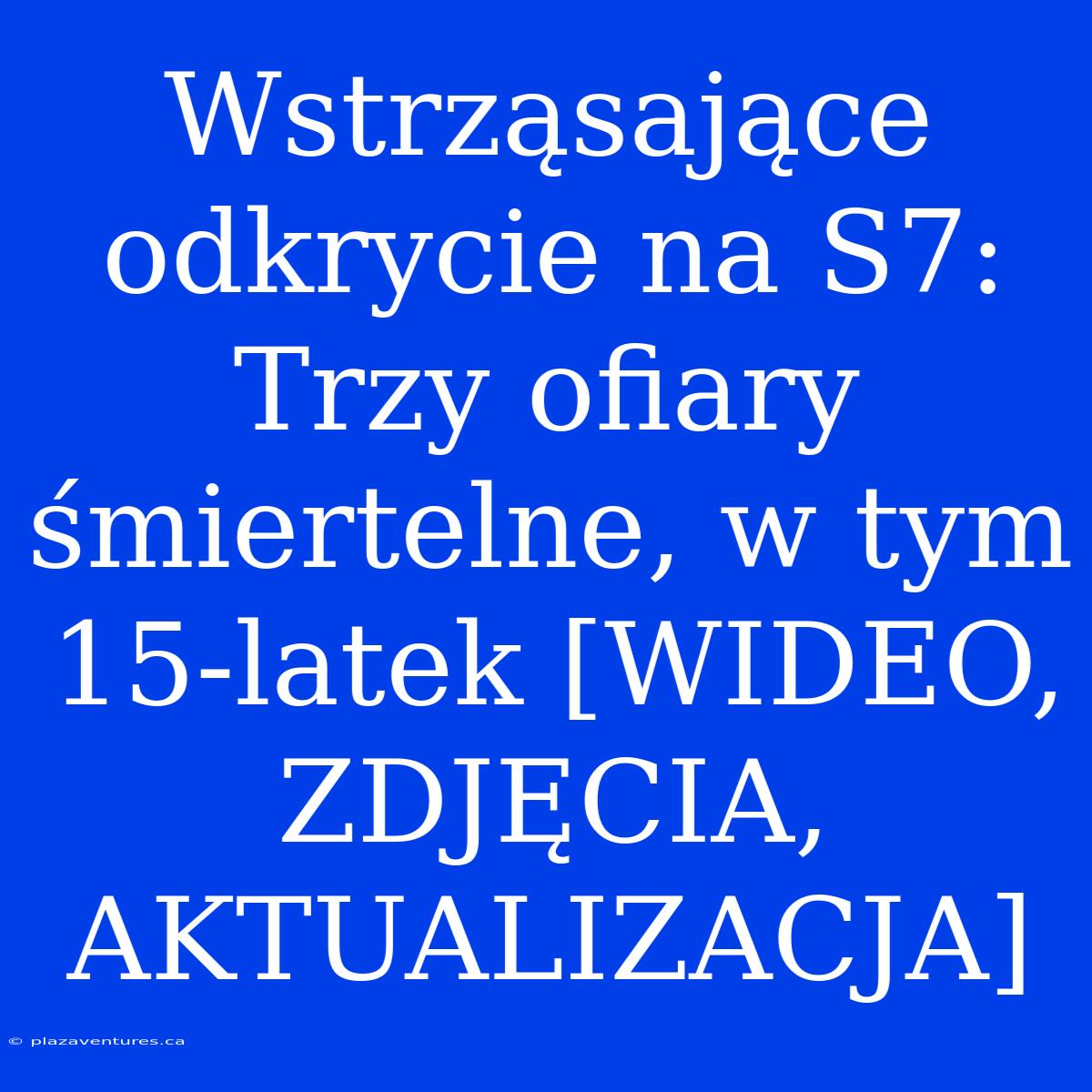 Wstrząsające Odkrycie Na S7: Trzy Ofiary Śmiertelne, W Tym 15-latek [WIDEO, ZDJĘCIA, AKTUALIZACJA]