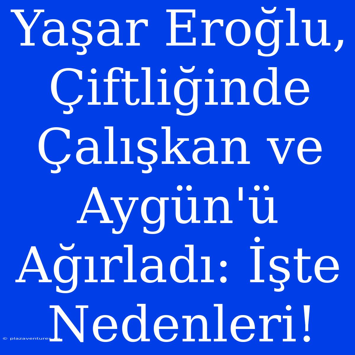 Yaşar Eroğlu, Çiftliğinde Çalışkan Ve Aygün'ü Ağırladı: İşte Nedenleri!