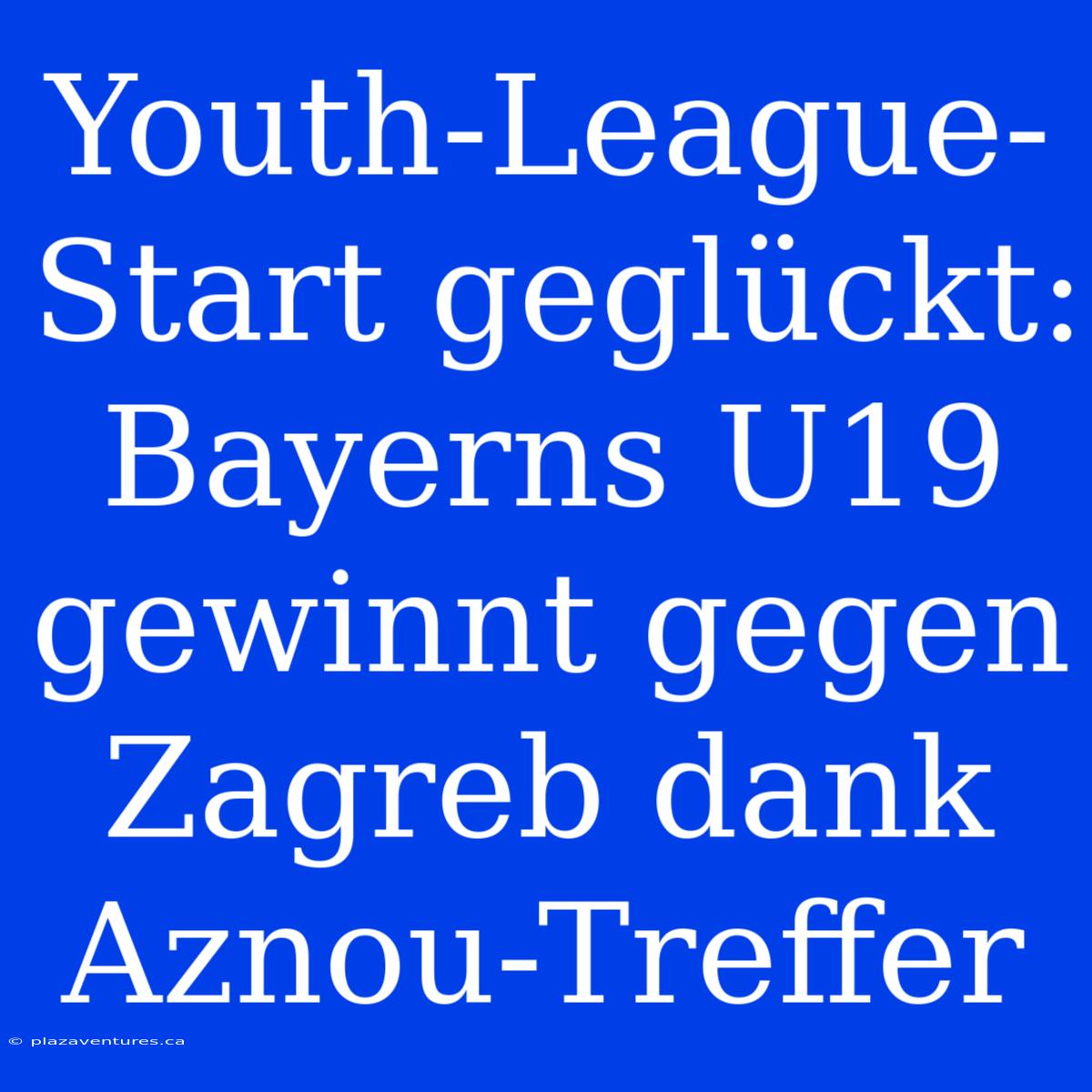 Youth-League-Start Geglückt: Bayerns U19 Gewinnt Gegen Zagreb Dank Aznou-Treffer