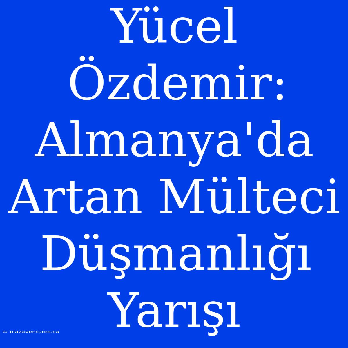 Yücel Özdemir: Almanya'da Artan Mülteci Düşmanlığı Yarışı