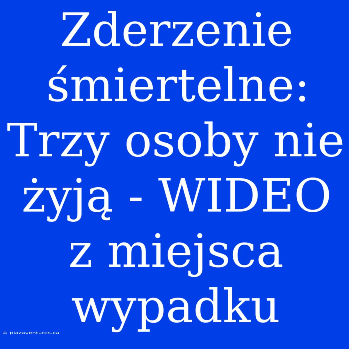 Zderzenie Śmiertelne: Trzy Osoby Nie Żyją - WIDEO Z Miejsca Wypadku