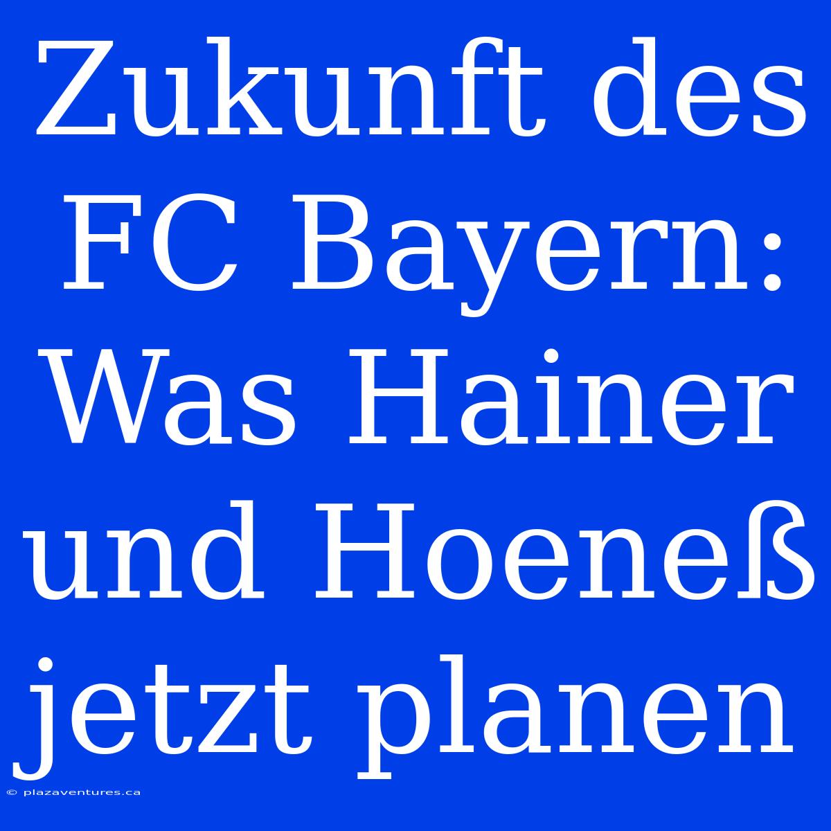 Zukunft Des FC Bayern: Was Hainer Und Hoeneß Jetzt Planen